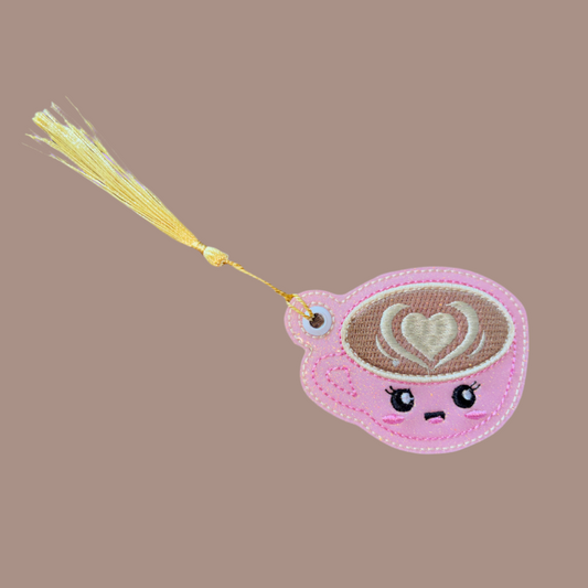 Latte Coffee Cup Cutie Shimmer Bookmark