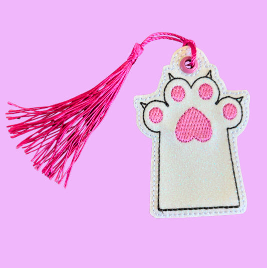 Kitty Cat Claws Glitter Bookmark