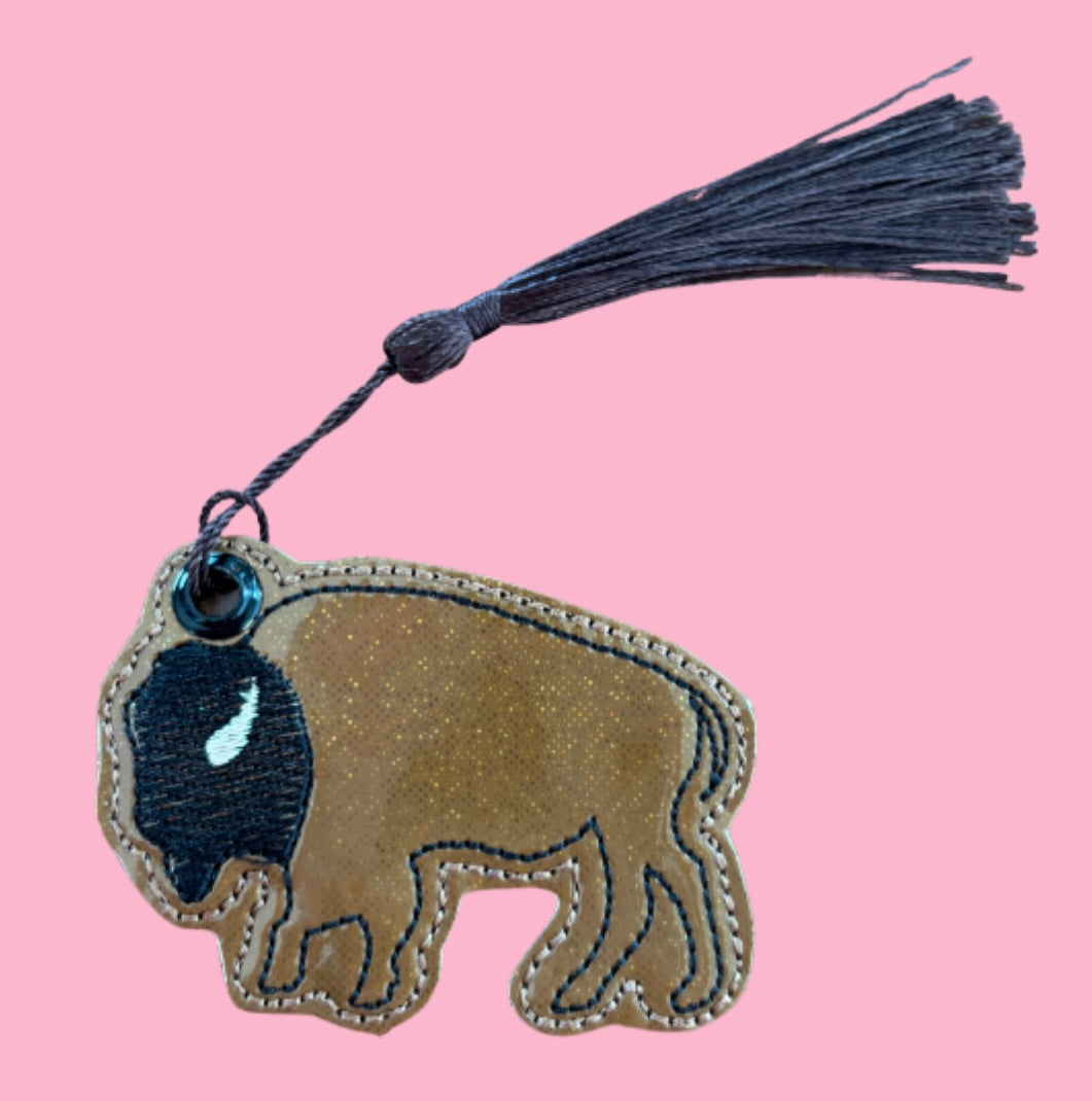 Buffalo Bison Glitter Bookmark