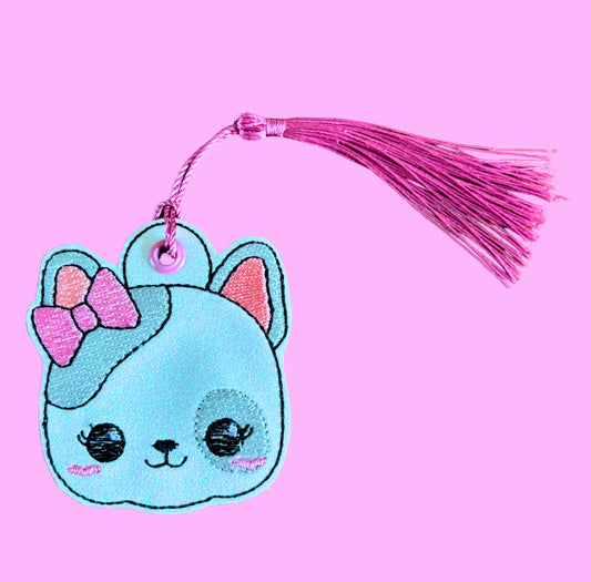 Girly Dog Glitter Bookmark
