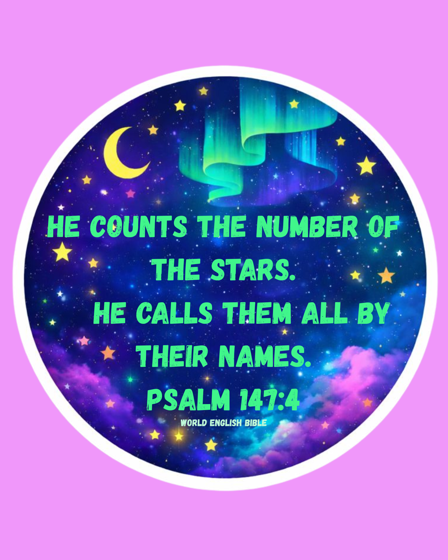 Psalm 147:4 Sticker