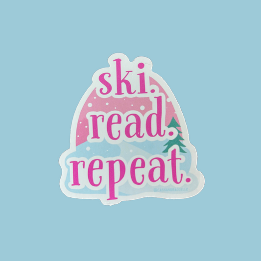Ski. Read. Repeat. 3” Sticker
