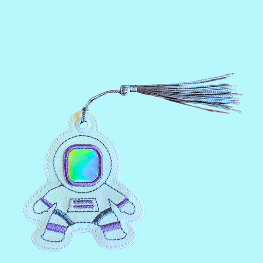 Space Astronaut Glitter Bookmark
