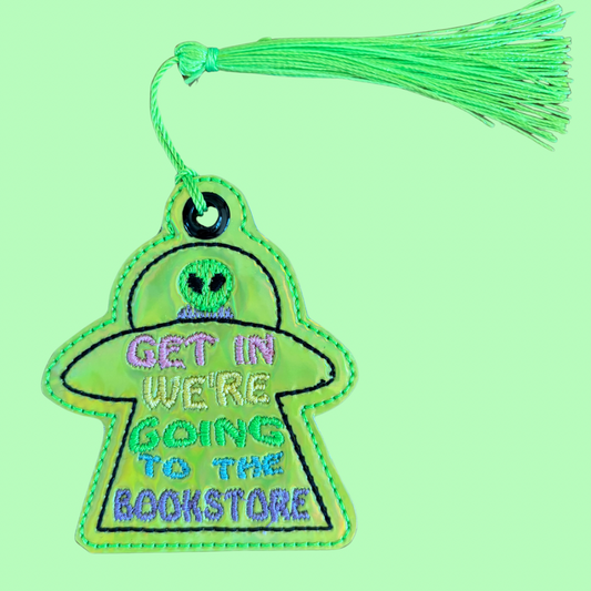 Get In We’re Going to the Bookstore Holographic Bookmark