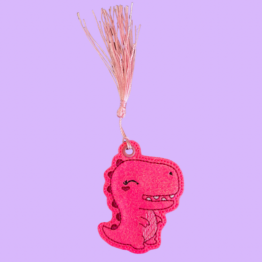 T-Rex Glitter Bookmark