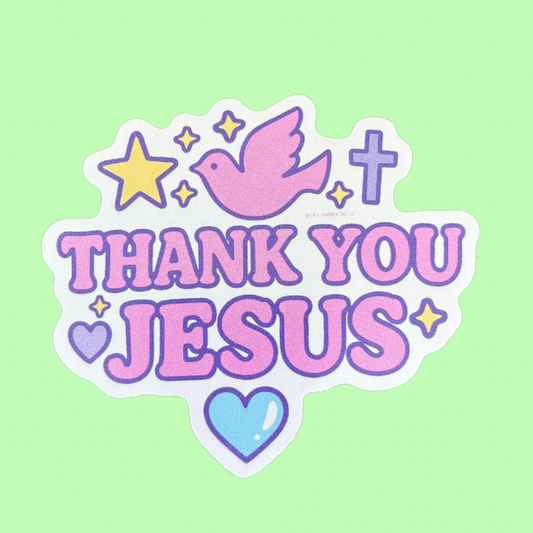 Thank You Jesus 3" Waterproof Vinyl Sticker