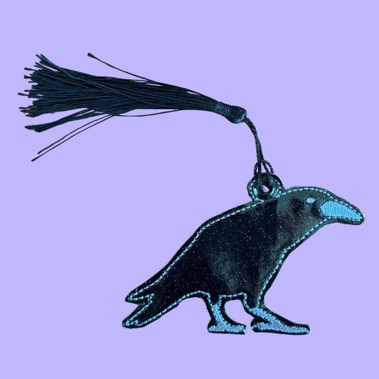 Raven Glitter Bookmark